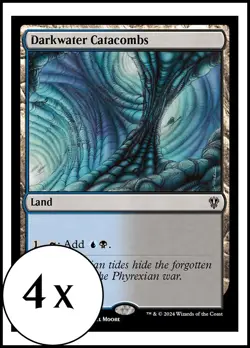 MTG - 4 x Darkwater Catacombs - Karlov Manor Commander - Playset 4x x4 - Image 1