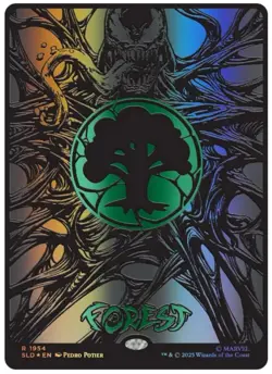 Forest (1954) - Raised Foil Edition - Marvel's Venom Secret Lair MTG - Image 1