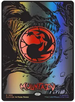 Mountain (1953) - Raised Foil Edition - Marvel's Venom Secret Lair MTG - Image 1