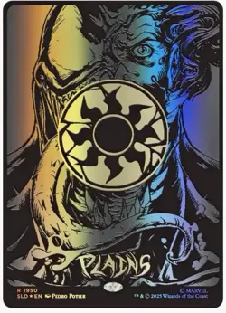Plains (1950) - Raised Foil - Marvel's Venom Secret Lair MTG - Image 1