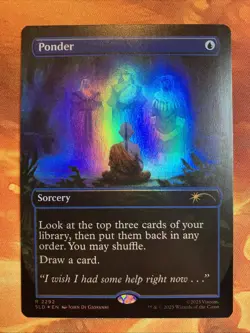 MTG Rainbow Foil Borderless Ponder Secret Lair X Avatar: The Last Airbender!! - Image 1