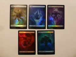 MtG Theros Beyond Death Foil Full Art Land Set of 5 NM $0.75 Shipping VCT123985 - Image 1