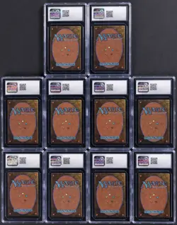 Complete Set of (10) 1993 Magic the Gathering Alpha Edition Lands CGC 6.5 - 8 - Image 2