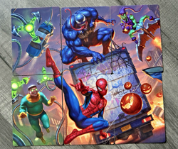 Magic the Gathering Spider-Man Sensational Showdown Art Series Set 1-6 Complete - Image 1