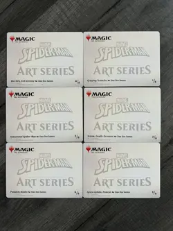 Magic the Gathering Spider-Man Sensational Showdown Art Series Set 1-6 Complete - Image 2