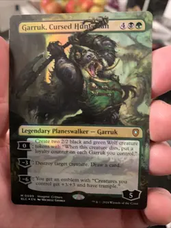 MTG FOIL Garruk, Cursed Huntsman Showcase Magic The Gathering - Image 1