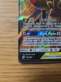 Pokemon TCG Umbreon & Darkrai Tag Team GX Holo Ultra Card 125/236 - Image 4