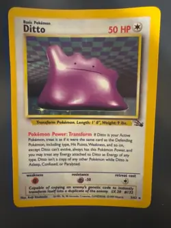 Ditto Holo Pokemon Fossil #3 1999 - Image 1