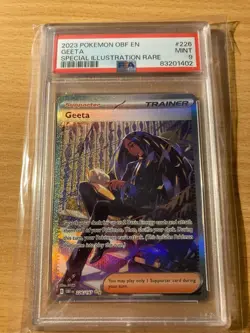 PSA 9 Geeta full art special illustration rare 2023 obsidian flames Pokemon - Image 1