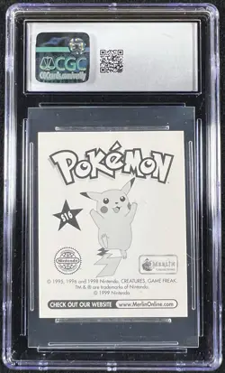 1998 Exeggutor S16 Merlin Series 1 Holographic Sticker Pokemon CGC 9 MINT - Image 2