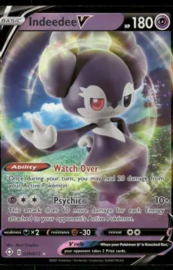 2021 Near Mint Pokemon Indeedee V 039/72 Shining Fates English - Image 1
