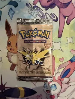 Pokemon Fossil Booster Pack Zapdos Art , Sealed First Edition unweighed - Image 1