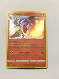 Cinderace 028/198 - Holo Rare Alternate - Pokemon Chilling Reign 28/198 A-24 - Image 1