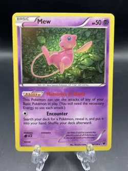 Pokemon Mew TCG Holo Rare Card 29/124 XY Fates Collide 2016 MP - Image 1