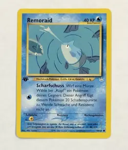 Pokemon REMORAID Card 50/64 German 1st Edition Neo Revelation Common LP - Image 1