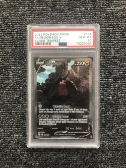 Pokemon TCG Regidrago V 184/195 Silver Tempest Alt Art Ultra Rare Card - PSA 10 - Image 1