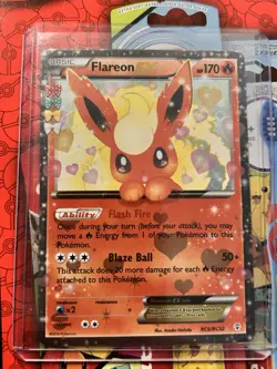 Pokemon TCG Flareon EX Holo Rare Card RC6/RC32 Generations - Image 1
