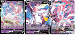 3 X Sylveon V, Vmax Pokemon cards Evolving Skies, promo NM pack fresh - Image 1