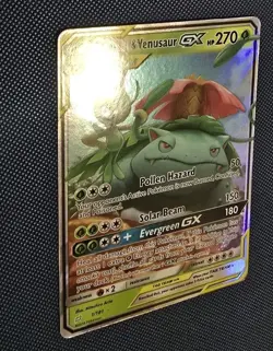 NM Pokemon Card Celebi & Venusaur GX Holo Ultra Rare Team Up 1/181 - Image 2