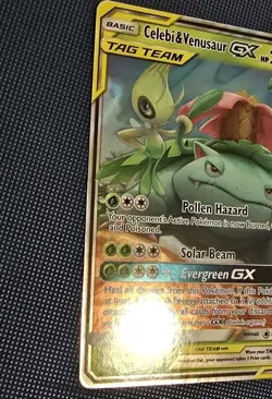 NM Pokemon Card Celebi & Venusaur GX Holo Ultra Rare Team Up 1/181 - Image 4