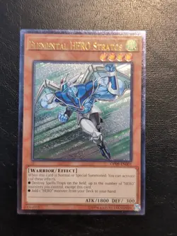 Yu-Gi-Oh! ULTIMATE RARE HOLO CARD ELEMENTAL HERO STRATOS OP09-EN001 PACK FRESH - Image 1