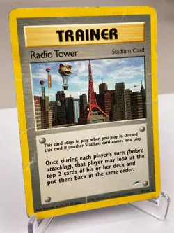 Radio Tower 95/105 Neo Destiny WOTC Pokemon Card - Heavily Played - Image 2