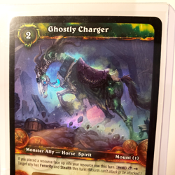 Ghastly Ghostly Charger WoW TCG World of Warcraft UNSCRATCHED Loot Card Mount..1 - Image 1