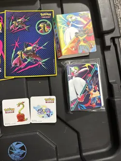 Lot of Pokemon Sleeves, Dice, Energy Cards, Stickers, Mini Binders, Coin (j) - Image 4