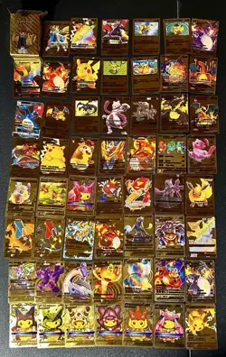 55x Gold Foil Pokemon Cards - Custom - Awesome Art! Lot - Look! - Image 1