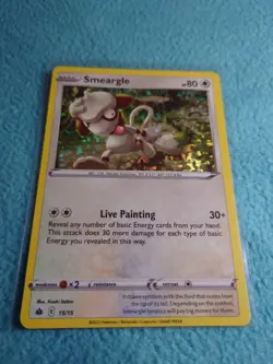 Smeargle 15/15 McDonalds Promo 2022 Holo Rare Pokemon Card Light Play. - Image 1