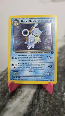 Pokemon Team Rocket Dark Blastoise Holo Rare 3/82 Card - Image 3