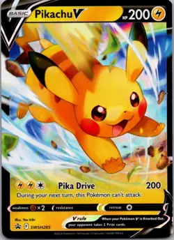 Pikachu V Promo SWSH: Sword & Shield Promo Cards SWSH285 NM - Image 1