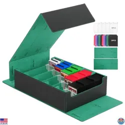 5 Row Trading Card Storage Box, 3800+Bulk Card Organizer Box with 20 Dividers & - Image 1
