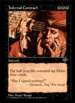 Infernal Contract LP Light Play Mirage MTG [6055] - Image 1