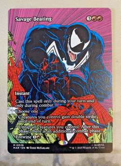 Spider-man Magic The Gathering Savage Beating (Borderless) M0026 - Image 1