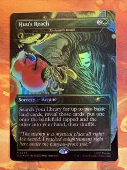 MTG Rainbow Foil Borderless Huu's Reach - Kodama's Reach SLD: The Last Airbender - Image 1