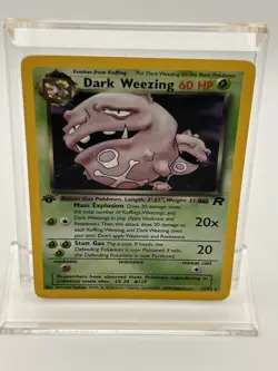 POKEMON CARD DARK WEEZING HOLO 1ST EDITION TEAM ROCKET 14/82 NEAR MINT #14 - Image 2
