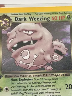 POKEMON CARD DARK WEEZING HOLO 1ST EDITION TEAM ROCKET 14/82 NEAR MINT #14 - Image 3