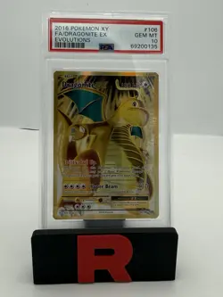2016 Pokemon XY Evolutions Dragonite EX # 106/108 PSA 10 RARE FULL ART - Image 1