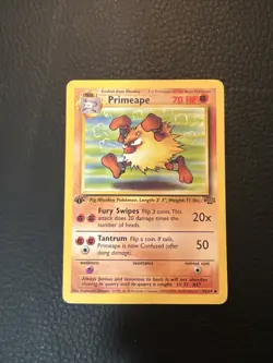 * Pokemon TCG Primeape Jungle 43/64 Regular 1st Edition Uncommon 1999 Vintage LP - Image 1