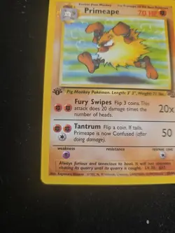 Primeape 1st Edition Jungle English Pokemon Card TCG 43/64 - Image 5