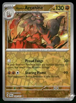 2024 Lightly Played Pokemon Hisuian Arcanine 100/167 Twilight Masquerade Reverse - Image 1