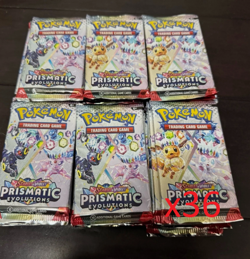 36 Booster Packs Pokemon TCG Prismatic Evolutions Factory Sealed - Image 1