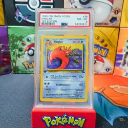 PSA 8 1999 Pokemon Game 1st Edition Fossil Kingler 38 - Image 1