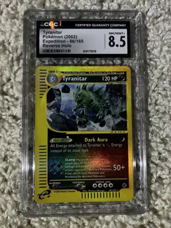 Tyranitar Reverse Holo CGC 8.5 Pokemon WOTC 2002 Expedition e-Reader 66 POP 13 - Image 1