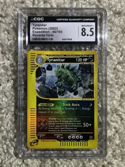 Tyranitar Reverse Holo CGC 8.5 Pokemon WOTC 2002 Expedition e-Reader 66 POP 13 - Image 5