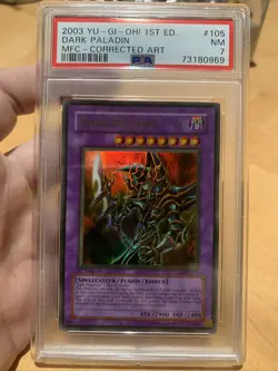 Yugioh Dark Paladin Mfc-105 1st Corrected Art Psa 7 - Image 1