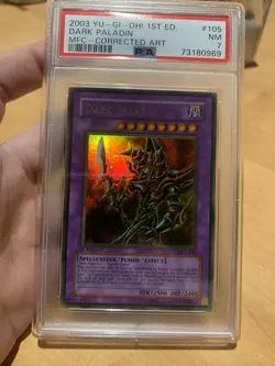 Yugioh Dark Paladin Mfc-105 1st Corrected Art Psa 7 - Image 3