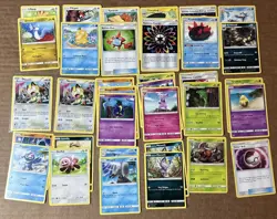 Pokemon TCG Sun And Moon Base Set Card lot -all common/uncommons -no holos - Image 1
