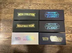 Pokemon Card 6x Empty ETBs Lot. Mega X 2, Phantasmal X 2, Prismatic, Surging - Image 3